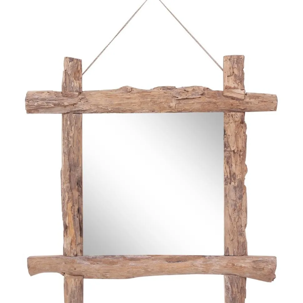 Pölkkypeili luonnollinen 70x70 cm täysi kierrätetty puu
