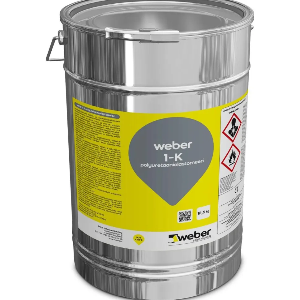 Polyuretaanielastomeeri Weber 1-K RAL7035 12,5 kg