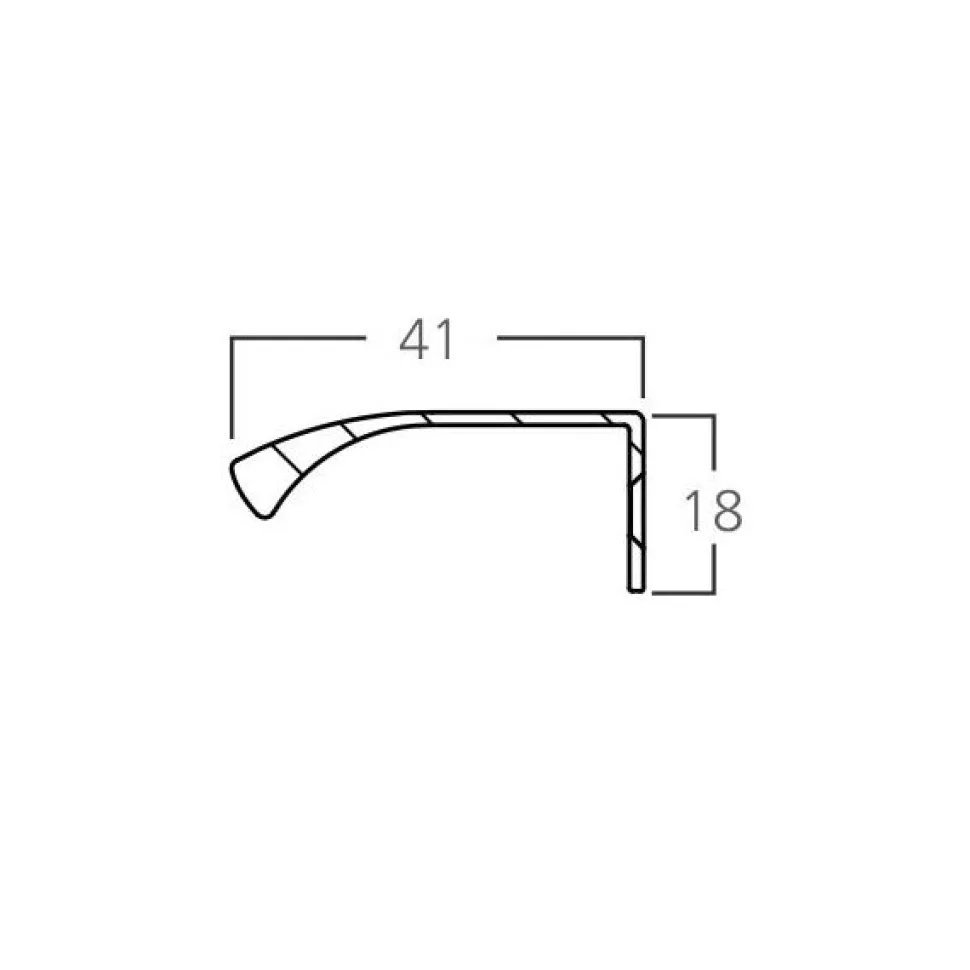 Profiilivedin Grip Wing 40mm harjattu eri värejä