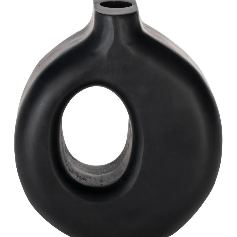 Puinen koristevaasi Eglo Living Melobody, 16.5cm, musta