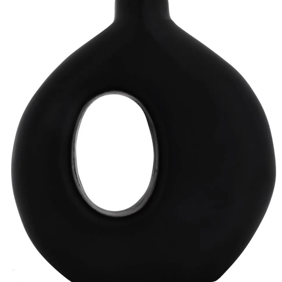 Puinen koristevaasi Eglo Living Melobody, musta