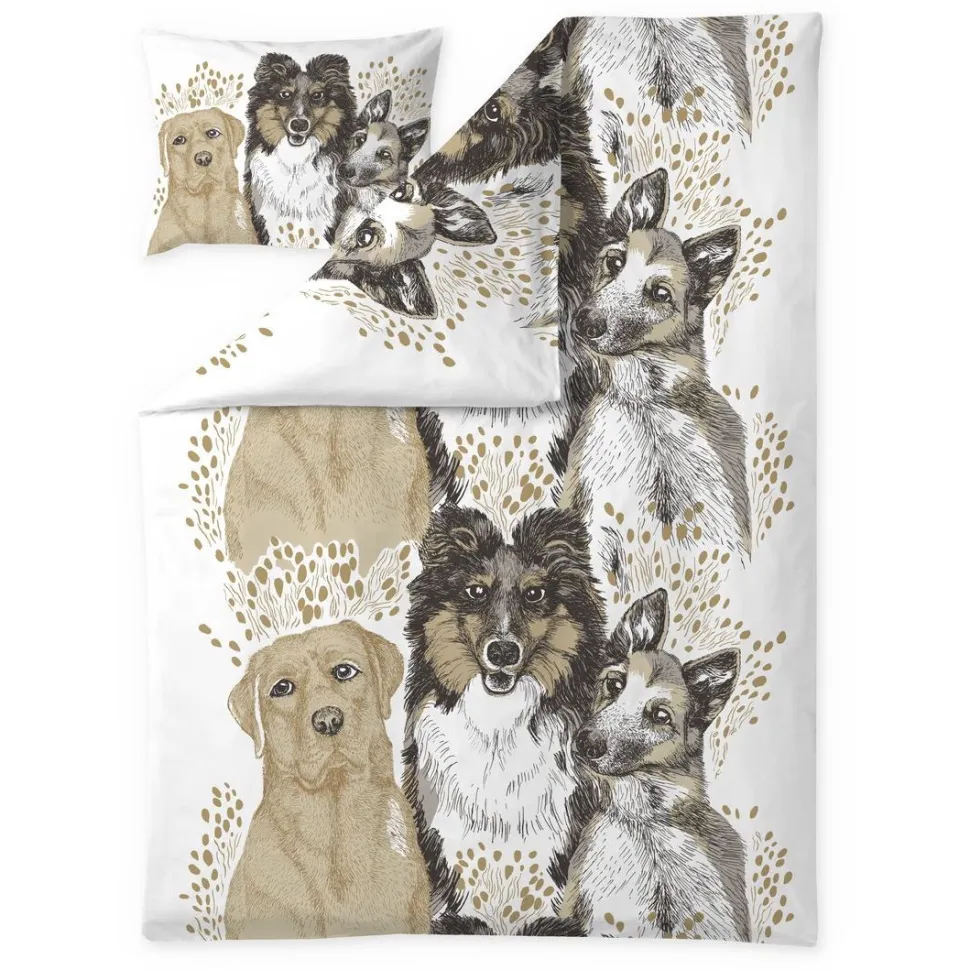 Pussilakanasetti Vallila Ystävykset, 150x210cm, beige
