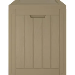 Puutarhan säilytysarkku vaaleanruskea 55,5x43x53 cm polypropeeni