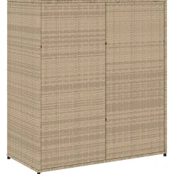 Puutarhan säilytyskaappi beige 105x55x113 cm polyrottinki