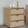 Puutarhan säilytyskaappi beige 55x59x69 cm polyrottinki