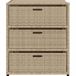 Puutarhan säilytyskaappi beige 55x59x69 cm polyrottinki
