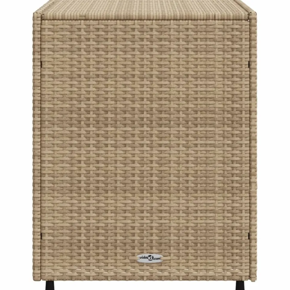 Puutarhan säilytyskaappi beige 55x59x69 cm polyrottinki