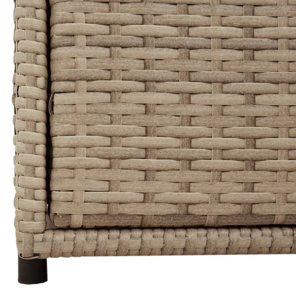 Puutarhan säilytyskaappi beige 55x59x69 cm polyrottinki