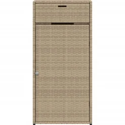 Puutarhan säilytyskaappi beige 55x55x111 cm polyrottinki