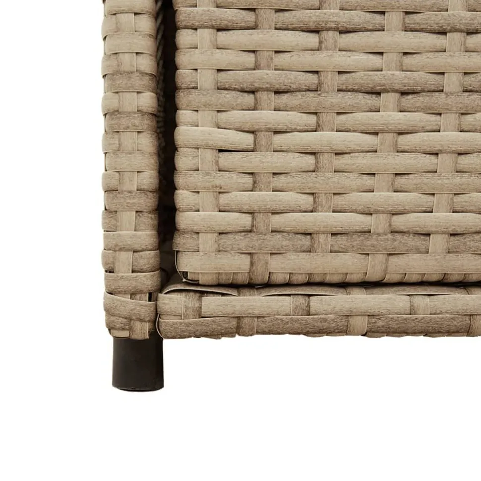 Puutarhan säilytyskaappi beige 55x55x111 cm polyrottinki