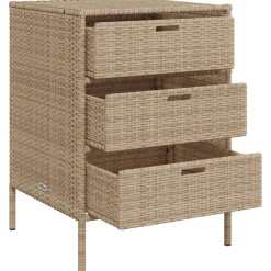 Puutarhan säilytyskaappi beige 55x59x80 cm polyrottinki