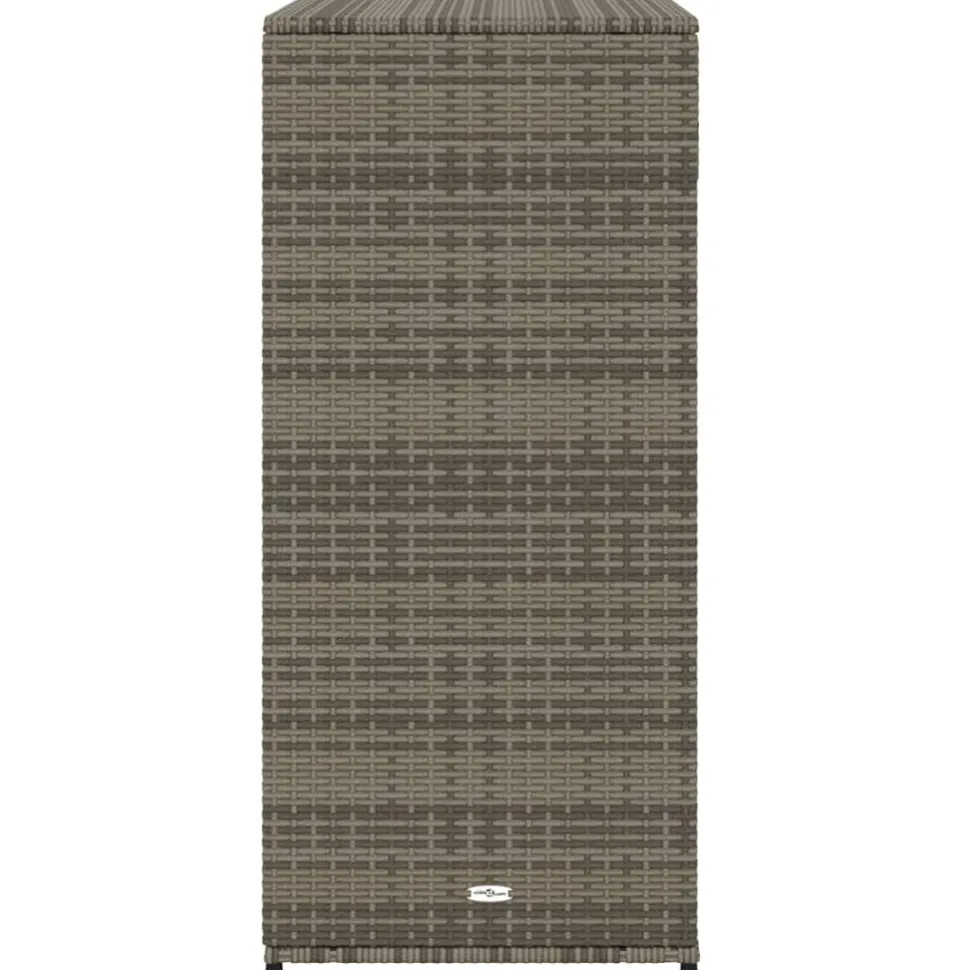 Puutarhan säilytyskaappi harmaa 105x55x113 cm polyrottinki
