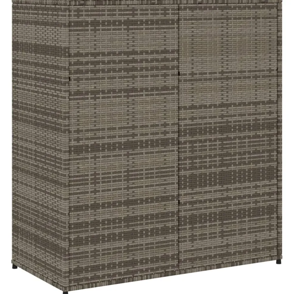 Puutarhan säilytyskaappi harmaa 105x55x113 cm polyrottinki