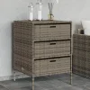 Puutarhan säilytyskaappi harmaa 55x59x80 cm polyrottinki