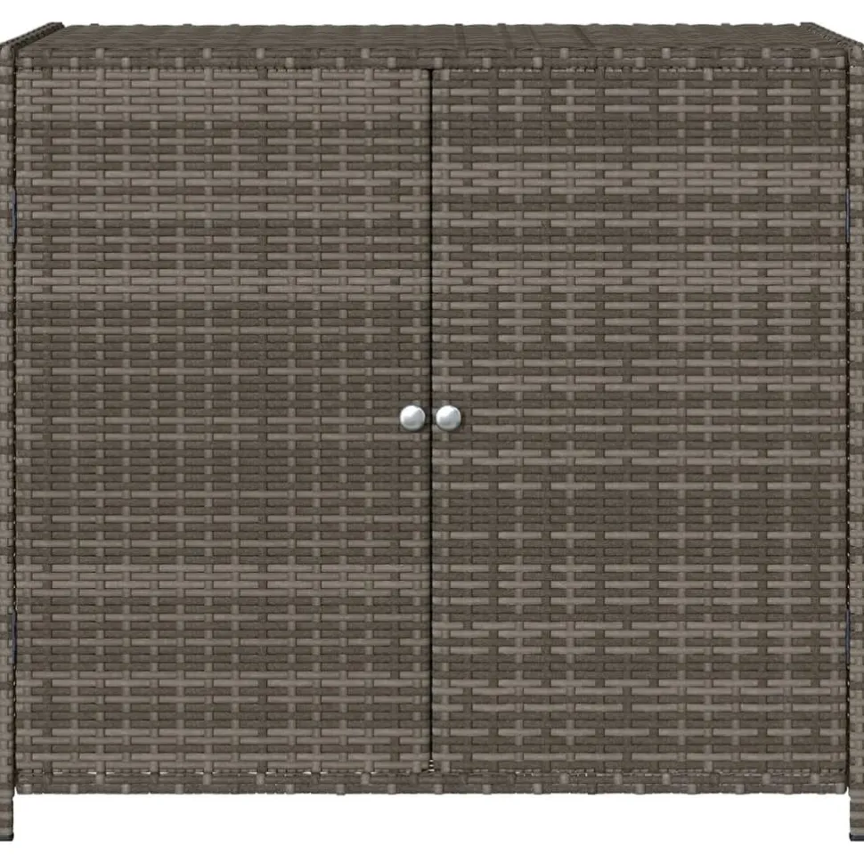 Puutarhan säilytyskaappi harmaa 83x45x76 cm polyrottinki