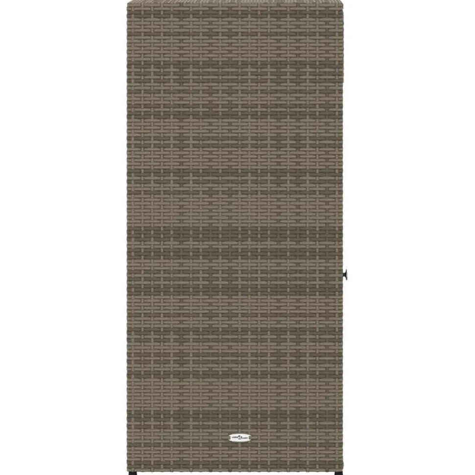 Puutarhan säilytyskaappi harmaa 55x55x111 cm polyrottinki