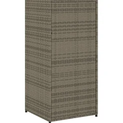 Puutarhan säilytyskaappi harmaa 55x55x111 cm polyrottinki