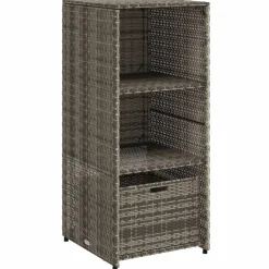 Puutarhan säilytyskaappi harmaa 50x55x115 cm polyrottinki