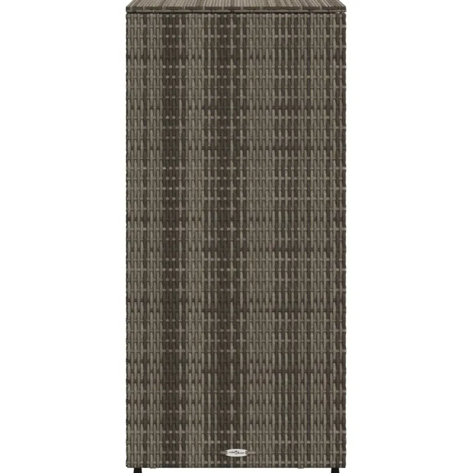 Puutarhan säilytyskaappi harmaa 50x55x115 cm polyrottinki