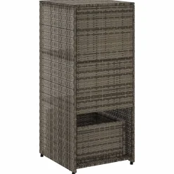 Puutarhan säilytyskaappi harmaa 50x55x115 cm polyrottinki