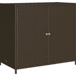 Puutarhan säilytyskaappi ruskea 83x45x76 cm polyrottinki
