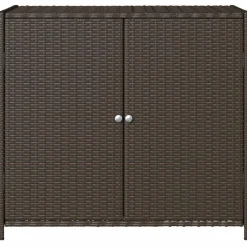 Puutarhan säilytyskaappi ruskea 83x45x76 cm polyrottinki