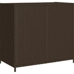 Puutarhan säilytyskaappi ruskea 83x45x76 cm polyrottinki