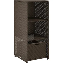 Puutarhan säilytyskaappi ruskea 50x55x115 cm polyrottinki
