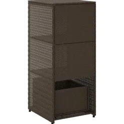 Puutarhan säilytyskaappi ruskea 50x55x115 cm polyrottinki
