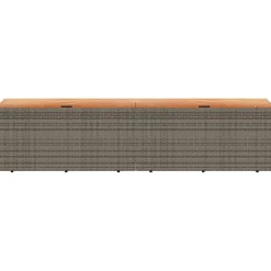 Puutarhan säilytyslaatikko harmaa 110x50x54 cm polyrottinki (65956)