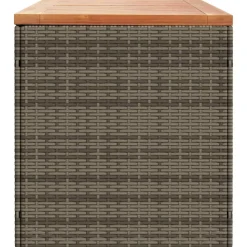 Puutarhan säilytyslaatikko harmaa 110x50x54 cm polyrottinki (65956)