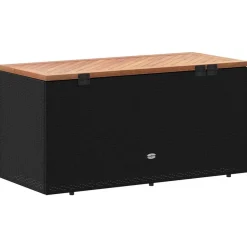 Puutarhan säilytyslaatikko harmaa 110x50x54 cm polyrottinki (65956)