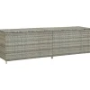 Puutarhan säilytyslaatikko polyrottinki 200x50x60 cm harmaa