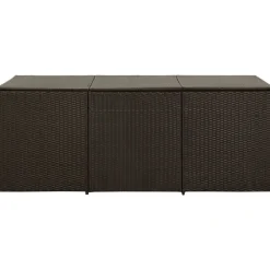 Puutarhan säilytyslaatikko polyrottinki 180x90x75 cm ruskea