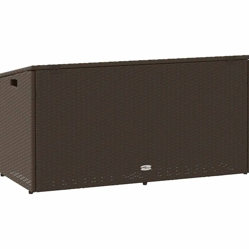 Puutarhan säilytyslaatikko ruskea 110x50x58 cm polyrottinki (04070)