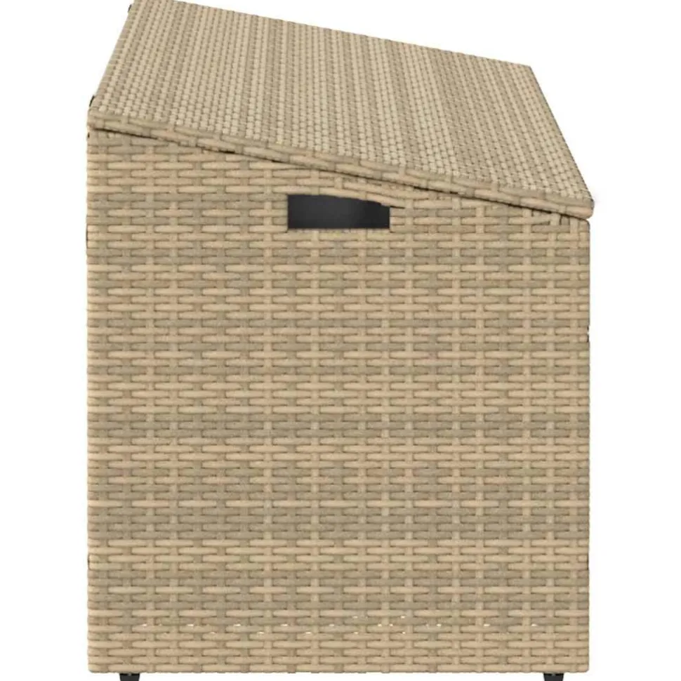 Puutarhan säilytyslaatikko ruskea 110x50x58 cm polyrottinki (04070)
