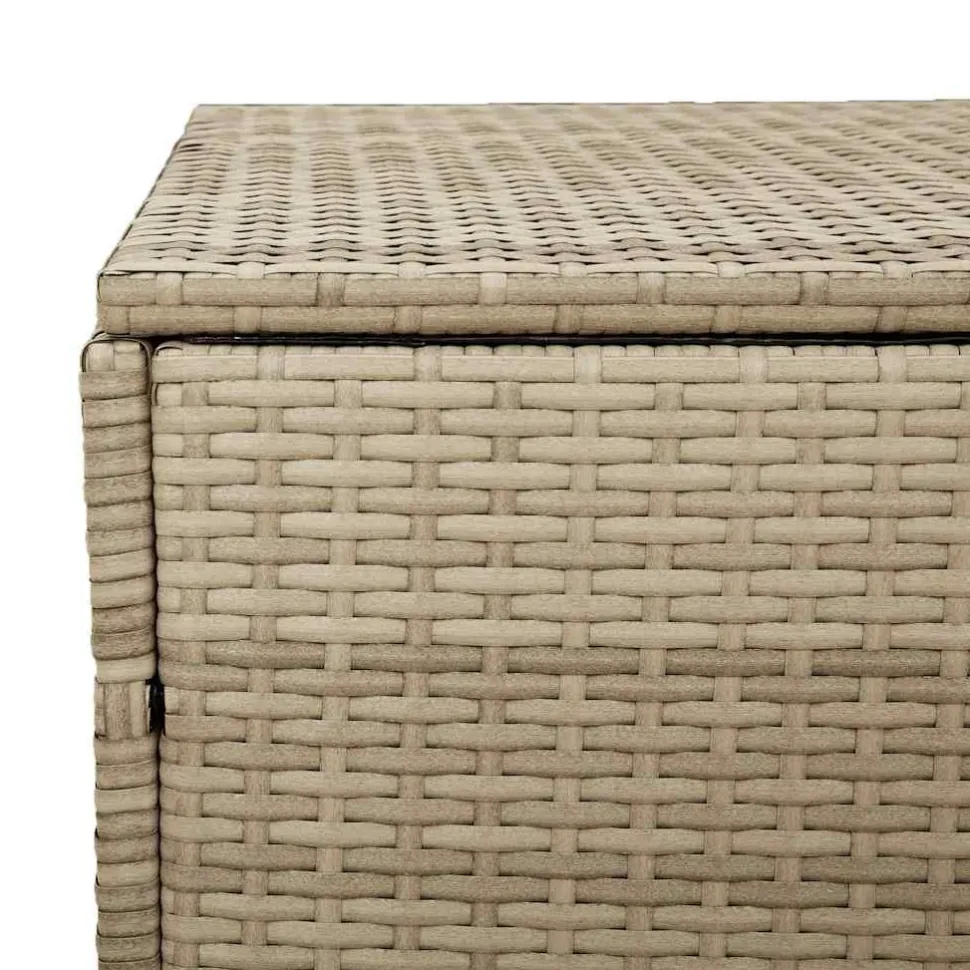 Puutarhan säilytyslaatikko ruskea 110x50x58 cm polyrottinki (04070)