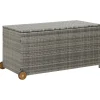 Puutarhan säilytyslaatikko v.harmaa 120x65x61 cm polyrottinki