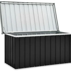 Puutarhan säilytyslaatikko 129x67x65 cm antrasiitti