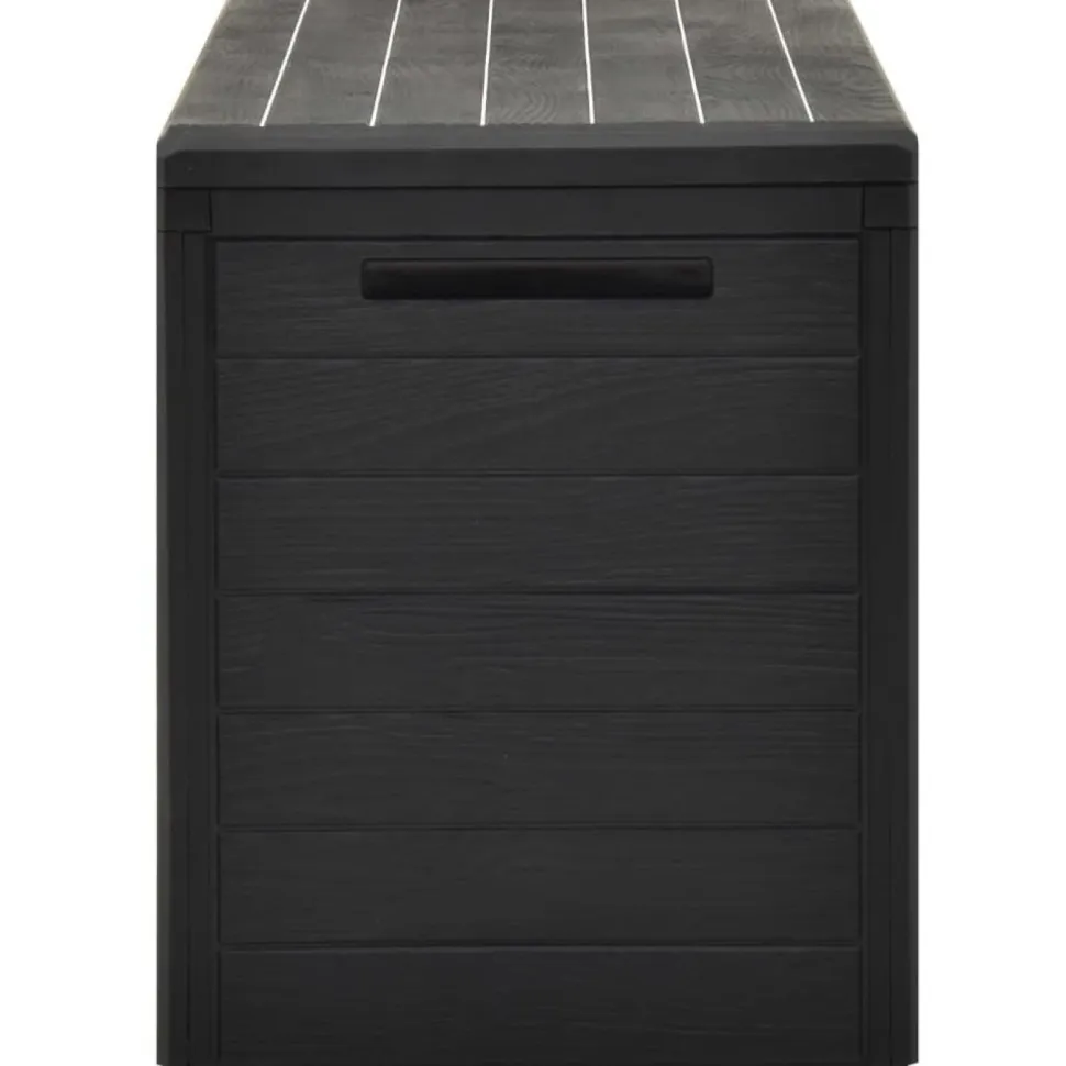 Puutarhan säilytyslaatikko 116x44x55 cm antrasiitti