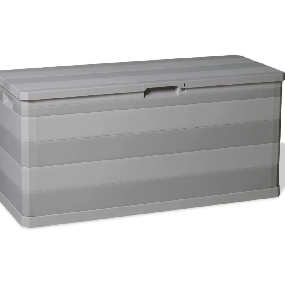 Puutarhan säilytyslaatikko 117x45x56 cm harmaa