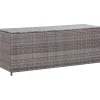 Puutarhan säilytyslaatikko 120x50x60 cm harmaa polyrottinki