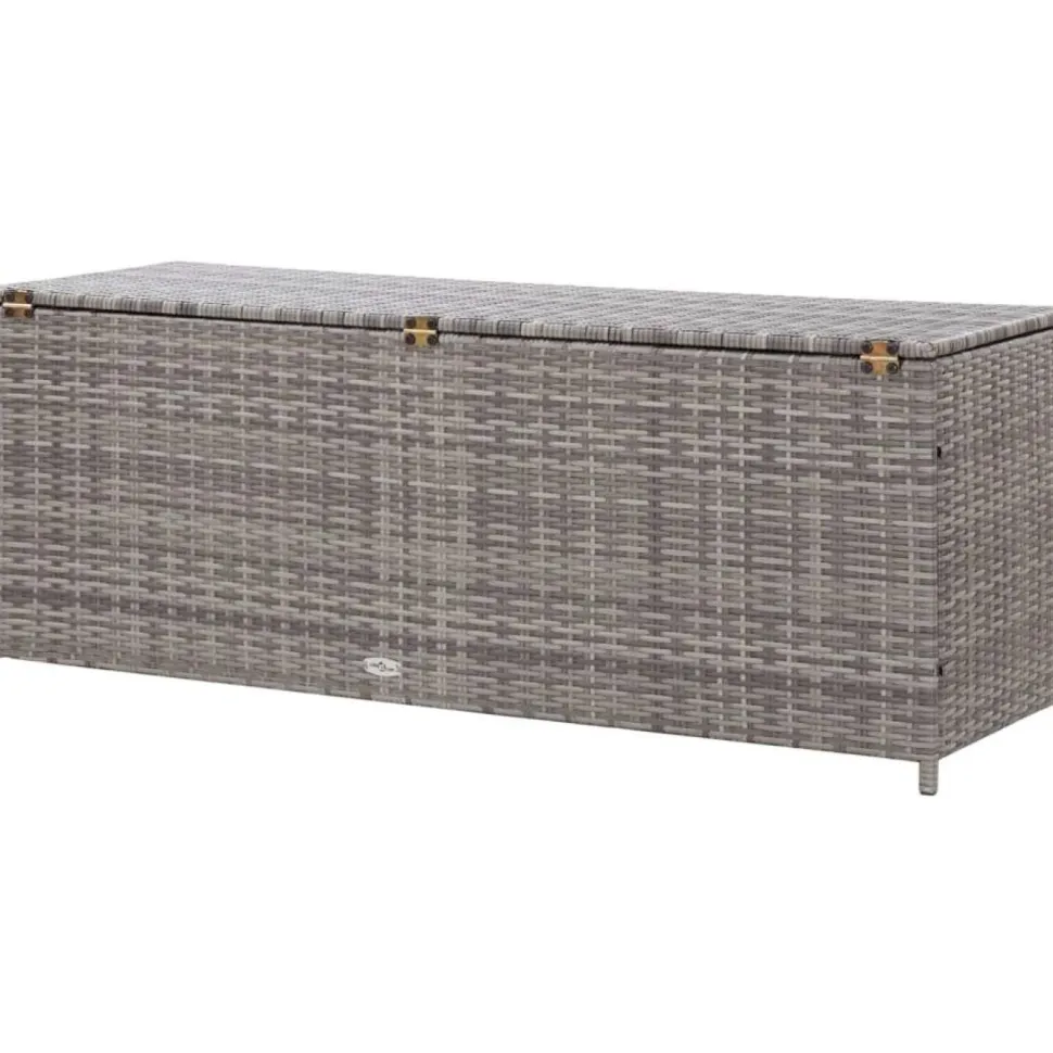 Puutarhan säilytyslaatikko 120x50x60 cm harmaa polyrottinki