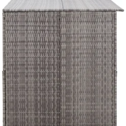 Puutarhan säilytyslaatikko 150x100x100 cm harmaa polyrottinki