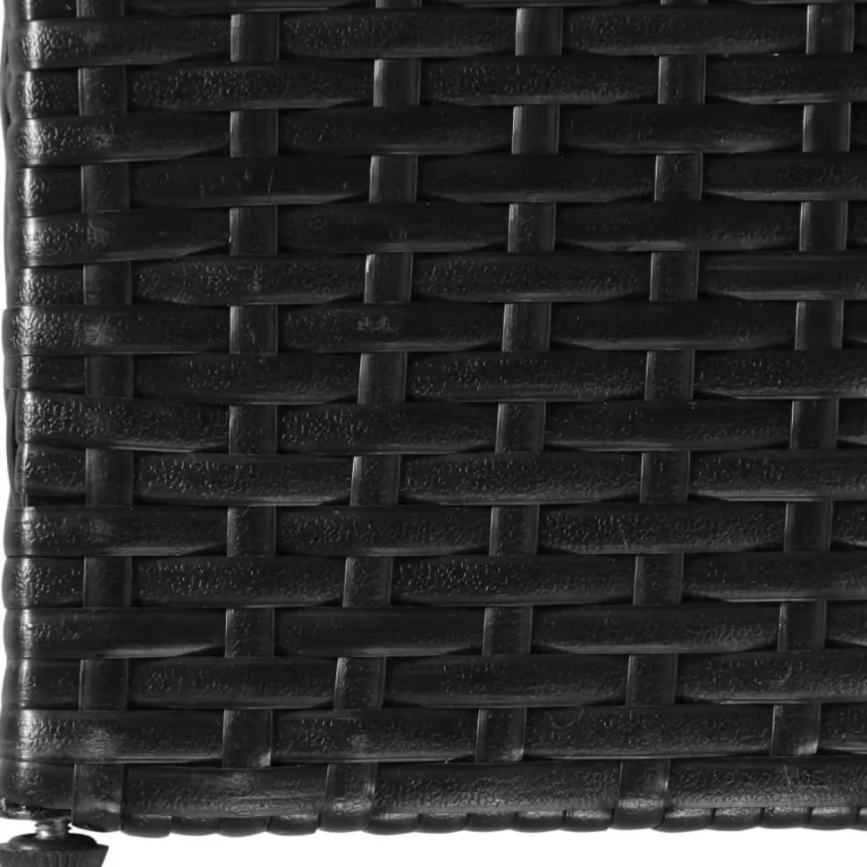 Puutarhan säilytyslaatikko 150x100x100 cm musta polyrottinki