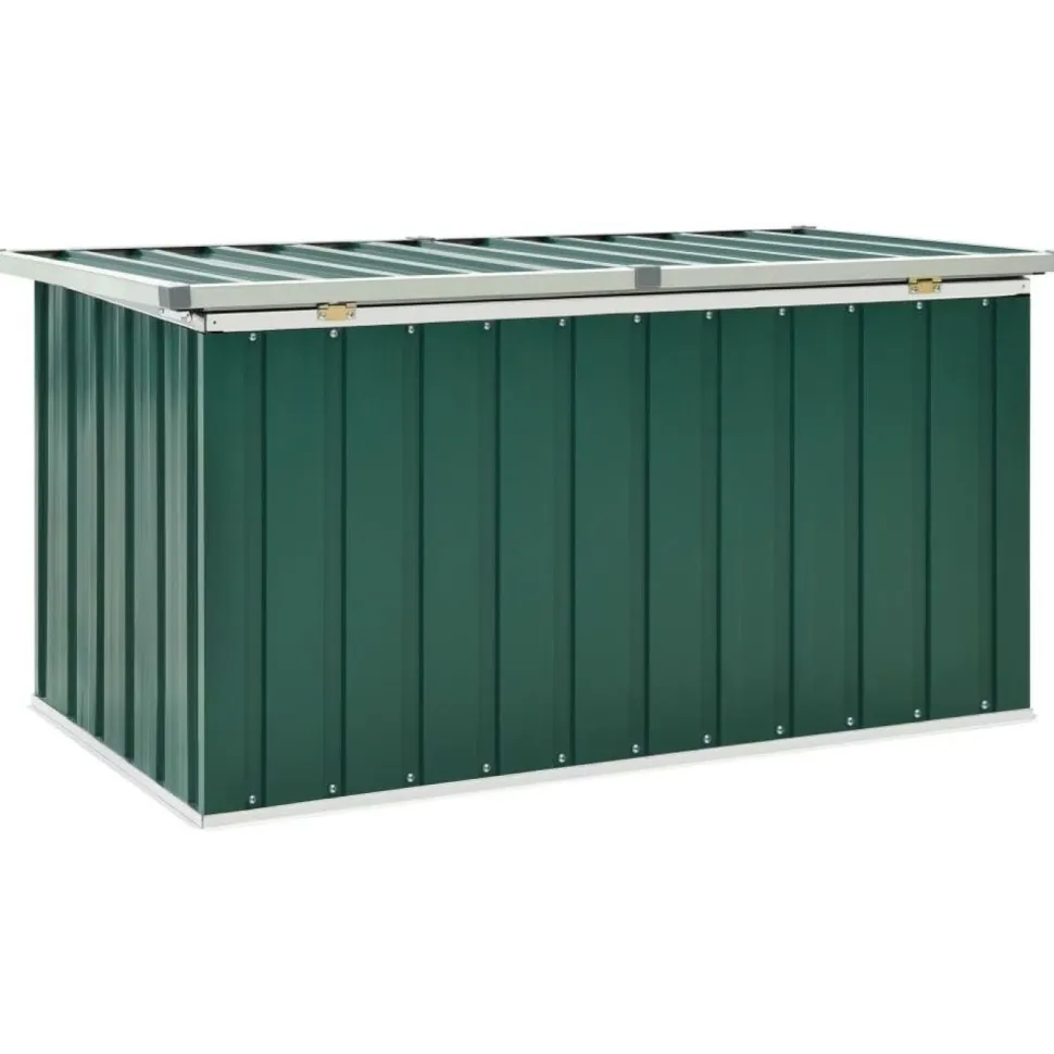 Puutarhan säilytyslaatikko 129x67x65 cm vihreä