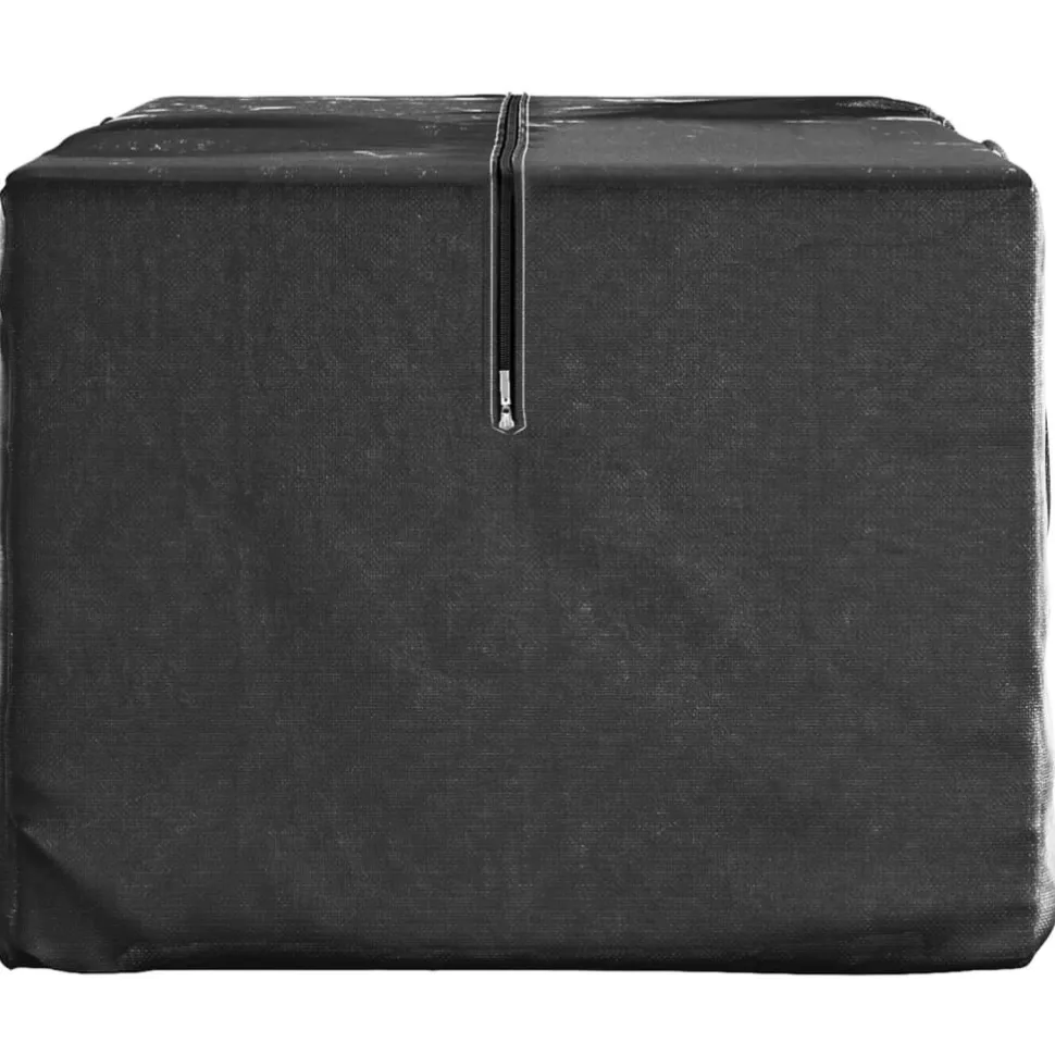 Puutarhan tyynyjen säilytyskassit 2 kpl musta 150x75x75 cm polyeteeni (55397)