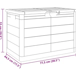 Puutarhan tyynylaatikko antrasiitti 77,5x44,5x53 cm polypropeeni (66602)