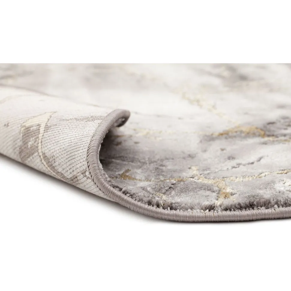 Pyöreä matto Benina Craft Concrete Ø120cm kulta