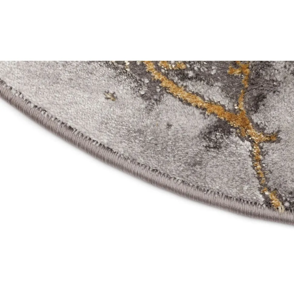 Pyöreä matto Benina Craft Concrete Ø120cm kulta